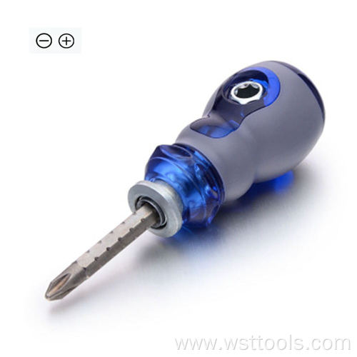 Retractable Rachet Screwdriver with magnetic bits